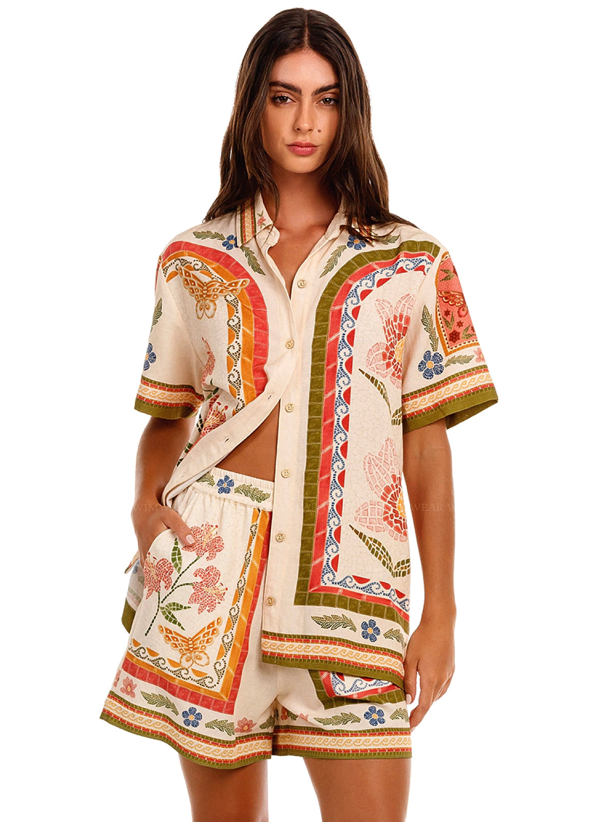 Agua Bendita: Ali Shirt-Watts Shorts