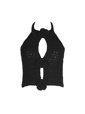 Soah: Paris Crochet Top (PARISCRT-BLK)