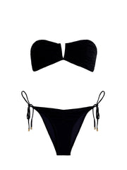 PQ Swim: Ruched Bandeau-Ruched Tie Bikini (MID-767B-MID-665)