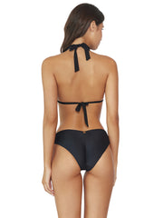 PQ Swim: Beaded Brynn Halter-Basic Ruched Bikini (MID-792H-MID-211)