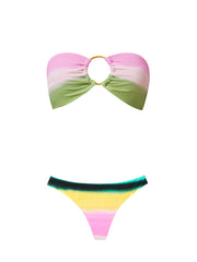 PQ Swim: Ring Bandeau-Basic Ruched Bikini (BRE-030B-BRE-211)