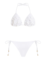 PQ Swim: Lace Ruffle Tri-Tie Bikini (WAT-795R-WAT-213)