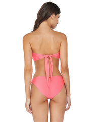 PQ Swim: Beaded Bryann Bandeau-Basic Ruched Bikini (GEL-1501B-GEL-211)