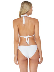 PQ Swim: Beaded Brynn Halter-Basic Ruched Bikini (WHT-792H-WHT-211)