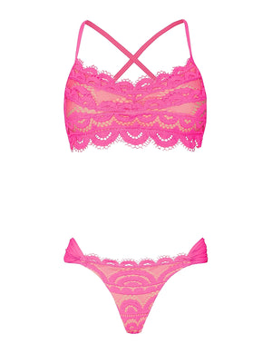 PQ Swim: Lace Bralette-Lace Fanned Bikini (TLP-131B-TLP-251)