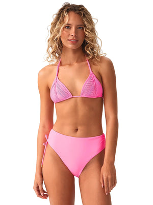 PQ Swim: Isla Triangle-Ruched High Waist Bikini (VIV-111R-VIV-231W)