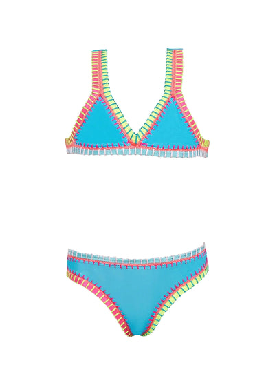 PQ Swim Kids: Rainbow Embroidered Bikini (TUR-836B)