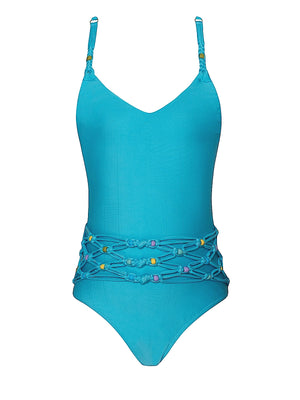 PQ Swim Kids: Little Beaded Brynn One-Piece (KAI-888P)