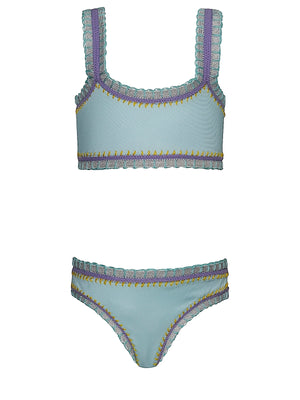PQ Swim Kids: Sporty Rainbow Embroidered Bikini (LBL-835B)
