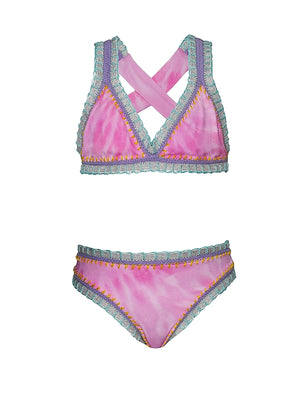 PQ Swim Kids: Rainbow Embroidered Bikini (AMA-836B)