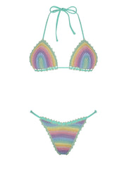 Capittana: Trinidad Rainbow Crochet Bikini (C1163T-C1163B)