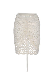 Capittana: Vera Ivory Crochet Skirt (C1188)