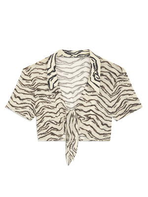 We Wore What: Mesh Tie-Front (WWCT16-04-ZVG)