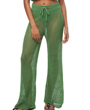 Crochet Ruched Crop-Crochet Drawcord Pant