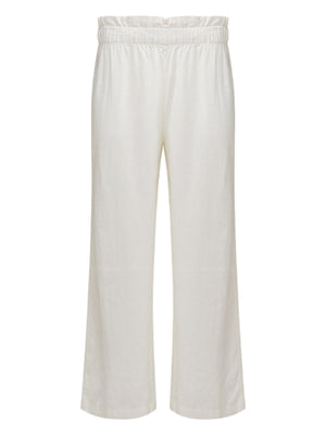 We Wore What: Paperbag Linen Pant (WWCB32-1-100)