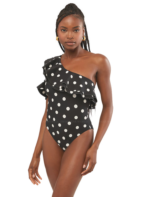 We Wore What: Ruffle Asymmetrical One Piece (WWS53-01-01K) – Swimwear World