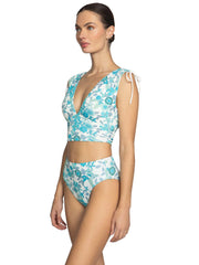 Robin Piccone: Nerissa V Plunge-Nerissa High Waist Bikini (240906-BLC-240969-BLC)