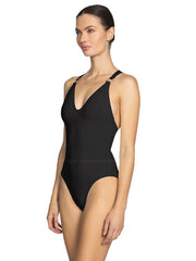 Robin Piccone: Margot One Piece Lace Up Back (243713-BLK)