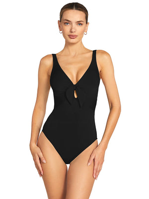 Robin Piccone: Ava One Knot One-Piece (251716-BLK)