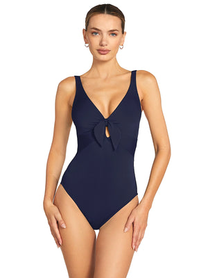 Robin Piccone: Ava One Knot One-Piece (251716-NAV)
