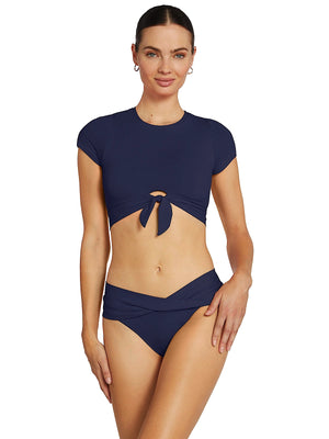 Robin Piccone: Ava T-Shirt-Ava Twist Bikini (251709-NAV-221766-NAV)