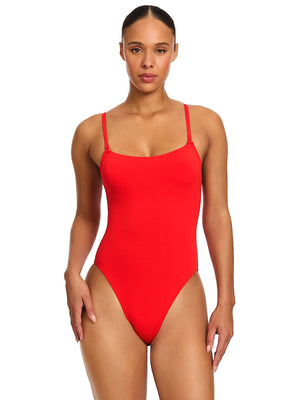 Robin Piccone: Ava Mio Lace-Up Back One-Piece (251719-FIR)
