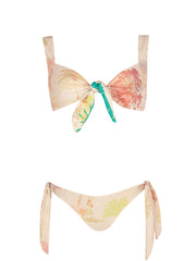 Smeralda: Terra Assu Bandeau-Terra Lenno Adjustable Bikini (STW101-MTCL-SBW101-MTCL)
