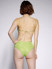 Oseree: Lumiere Bra-Lumiere High-Waisted (LMS803T-LIME-LMS803B-LIME)
