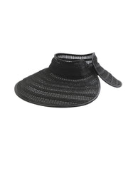 San Diego Hats: Womens Lace Roll Up with Faux Leather Trim (UBV050OSBLK)