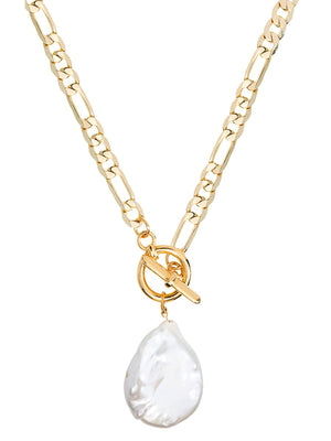 Shashi: Maverick Pearl Necklace (MAVERICKPEARLNECKLACE-GOLD)