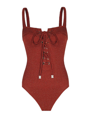 Anais Margaux: Lea Rib Glitter One-Piece (LEABRW)