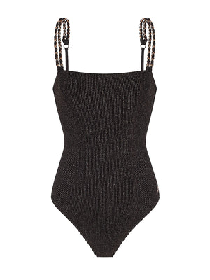 Anais Margaux: Patrice Rib Glitter One-Piece (PATRBLK)