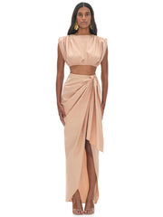 Andrea Iyamah: Halima Cropped-Halima Wrap Skirt (RS22T1B-NDE-RS22SK1B-NDE)