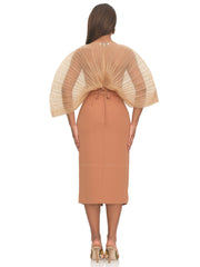 Andrea Iyamah: Sombra Bodysuit-Sita Corset Skirt (R22L1D-DUST-F23S3A-DUST)