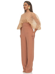 Andrea Iyamah: Sombra Bodysuit-Sita Corset Pants (R22L1D-DUST-F23P2A-DUST)