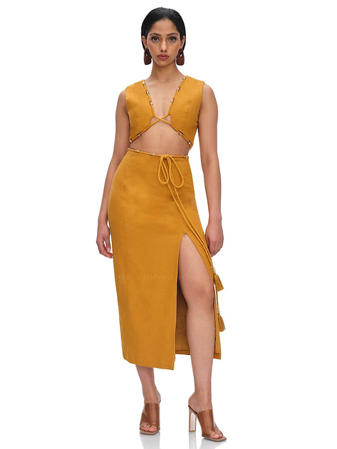 ワンピース ANDREADAMO DRESS WITH CUT-OUT DETAILS Black asymmetric draped cut-out dress - women - ANDREADAMO