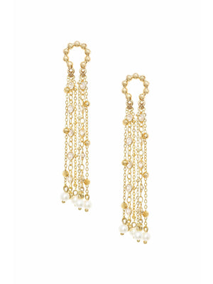 Ettika: Pearly Gates 18k Gold Plated Earrings (E3028-PRL-CL-G)