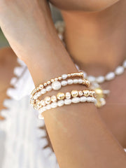 Ettika: Cowrie Shell 18k Gold Plated Bracelet (C232.PRL.G)