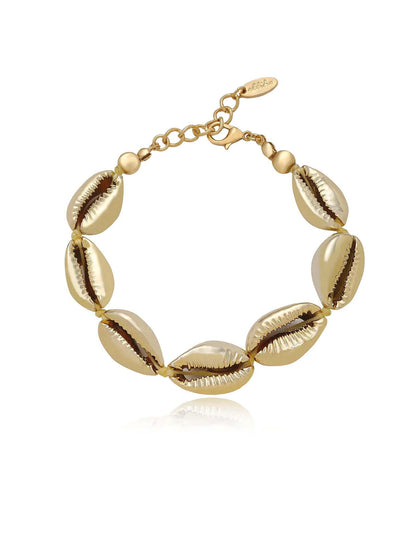 Ettika: Seven Seas 18k Gold Plated Shell Bracelet (B1405.G)