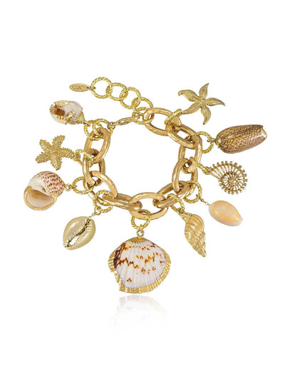 Ettika: Mermaid Tears 18k Gold Plated Bracelet (B1402.SHL.G)