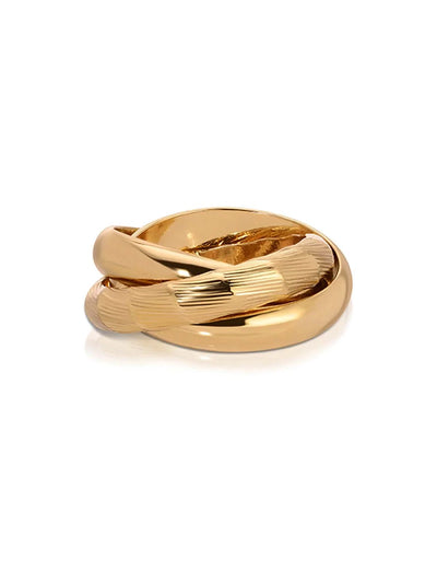 Ettika: Don't Get It Twisted Gold Ring (R359.G)