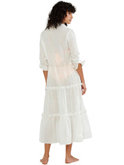 Palmacea: Cotton Ruffled Long Camisole (CORULOC-IVRY)