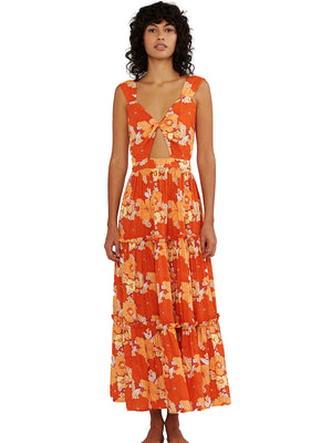 Palmacea: Printed Twist Maxi Dress (PRTWMAD-ENCA)