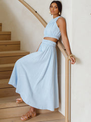 Girl and the Sun: Colette-Ember Maxi Skirt (GS739T-SKBL-GS738S-SKBL)