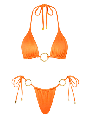 Isle Hoop Halter-Cove Strings Bikini
