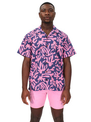 Lords of Harlech: Ralph Shirt (LHS-RALPH-LOOP-CORAL-CANVAS-PINK)