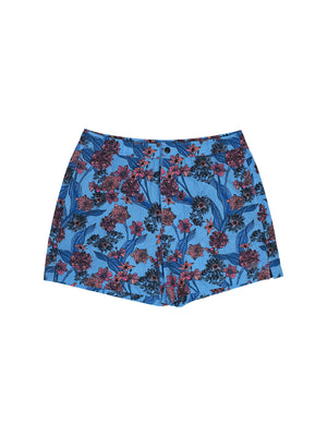 Lords of Harlech: Quack Short (LHS-QUACK-OCEAN-FLORAL-BLUE)