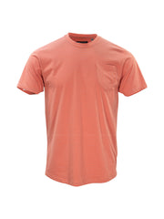 Lords of Harlech: Tate Crew Neck T-Shirt (LHO-TATESTRIPE-CORALBLUE)