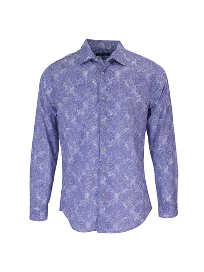 Lords of Harlech: Nigel Shirt (LHS-NIGEL-PAISLEY-WAVE-LAVENDER)