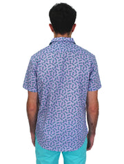 Lords of Harlech: Scott Shirt (LHS-SCOTT-SWIMMING-SEAHORSES-LAVENDER)